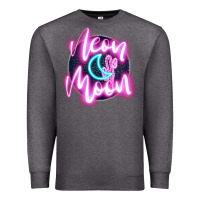 Charcoal Heather neon moon Premium Sweatshirt - JahusDesignShop