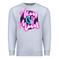 Heather Grey neon moon Premium Sweatshirt - JahusDesignShop