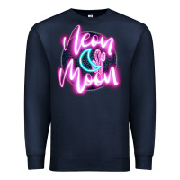 Navy neon moon Premium Sweatshirt - JahusDesignShop
