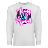 Oatmeal Heather neon moon Premium Sweatshirt - JahusDesignShop