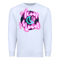 White neon moon Premium Sweatshirt - JahusDesignShop