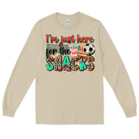 I'm Just Here For The Snacks Soccer Long Sleeve Tee | Teevron