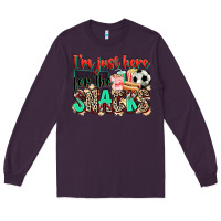 Plum i'm just here for the snacks soccer Long Sleeve Tee - Zillion Design Studio