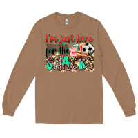 Toasted Coconut i'm just here for the snacks soccer Long Sleeve Tee - Zillion Design Studio