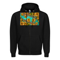 Black western sunflowers skinny metal can holder Zipper Hoodie - HRA Design Shop
