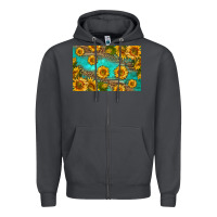 Smoke western sunflowers skinny metal can holder Zipper Hoodie - HRA Design Shop