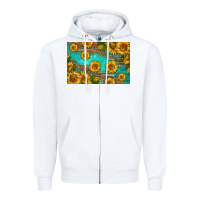White western sunflowers skinny metal can holder Zipper Hoodie - HRA Design Shop