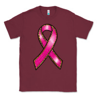 Burgundy breast cancer ribbon Classic Tee - RanaPortraitStore