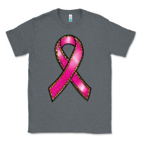 Charcoal Heather breast cancer ribbon Classic Tee - RanaPortraitStore