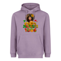 Lavender afro woman juneteenth 1865 Heavyweight Hoodie - AdoDesignShop