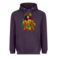 Plum afro woman juneteenth 1865 Heavyweight Hoodie - AdoDesignShop