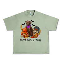 Oil Green Happy Howl-o-ween Urban Heavy Tee - RanaPortraitStore