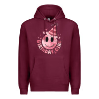 Burgundy birthday girl Premium Hoodie - MaliasSmallBusiness