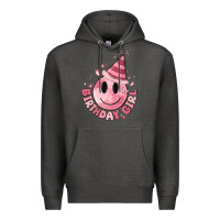 Charcoal Heather birthday girl Premium Hoodie - MaliasSmallBusiness