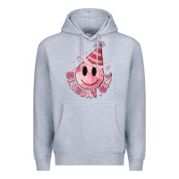 Heather Grey birthday girl Premium Hoodie - MaliasSmallBusiness