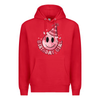Red birthday girl Premium Hoodie - MaliasSmallBusiness