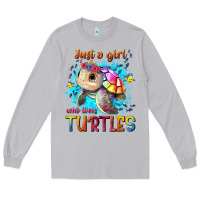 Moon Dust just a girl who loves turtles Long Sleeve Tee - texasbilliewilder
