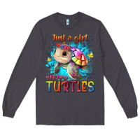 Smoke just a girl who loves turtles Long Sleeve Tee - texasbilliewilder