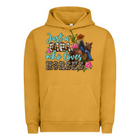 Pigment Peanut Butter just a girl who loves horses Urban Hoodie - MaliasSmallBusiness