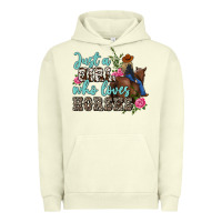 Pigment Pistachio just a girl who loves horses Urban Hoodie - MaliasSmallBusiness