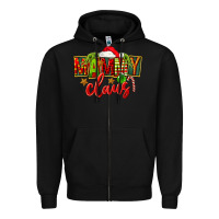 Black christmas mammy claus Zipper Hoodie - FaDigitalArtStudio