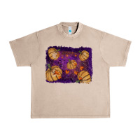 French Oak Halloween Pumpkin Cobweb Background Urban Heavy Tee - RanaPortraitStore
