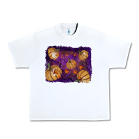 White Halloween Pumpkin Cobweb Background Urban Heavy Tee - RanaPortraitStore