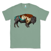 Sage gemstone bison Classic Tee - RanaPortraitStore