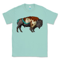 Seafoam gemstone bison Classic Tee - RanaPortraitStore