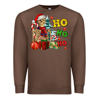 Chestnut Christmas ho ho ho skeleton Premium Sweatshirt - AdoDesignShop