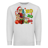 Dove Grey Christmas ho ho ho skeleton Premium Sweatshirt - AdoDesignShop