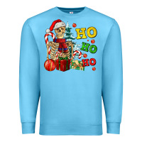 Ocean Blue Christmas ho ho ho skeleton Premium Sweatshirt - AdoDesignShop