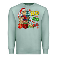 Seafoam Christmas ho ho ho skeleton Premium Sweatshirt - AdoDesignShop
