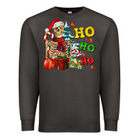 Smoke Christmas ho ho ho skeleton Premium Sweatshirt - AdoDesignShop