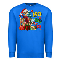True Royal Christmas ho ho ho skeleton Premium Sweatshirt - AdoDesignShop