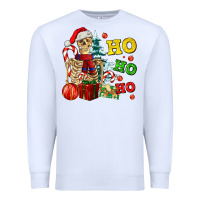 White Christmas ho ho ho skeleton Premium Sweatshirt - AdoDesignShop
