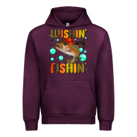 Mauve Wine wishing i was fishing Urban Hoodie - MaliasSmallBusiness