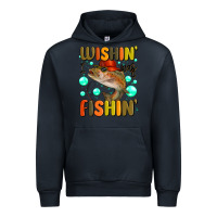 Navy wishing i was fishing Urban Hoodie - MaliasSmallBusiness