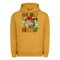 Pigment Peanut Butter wishing i was fishing Urban Hoodie - MaliasSmallBusiness