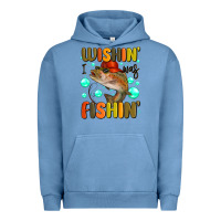 Pigment Pebble Blue wishing i was fishing Urban Hoodie - MaliasSmallBusiness
