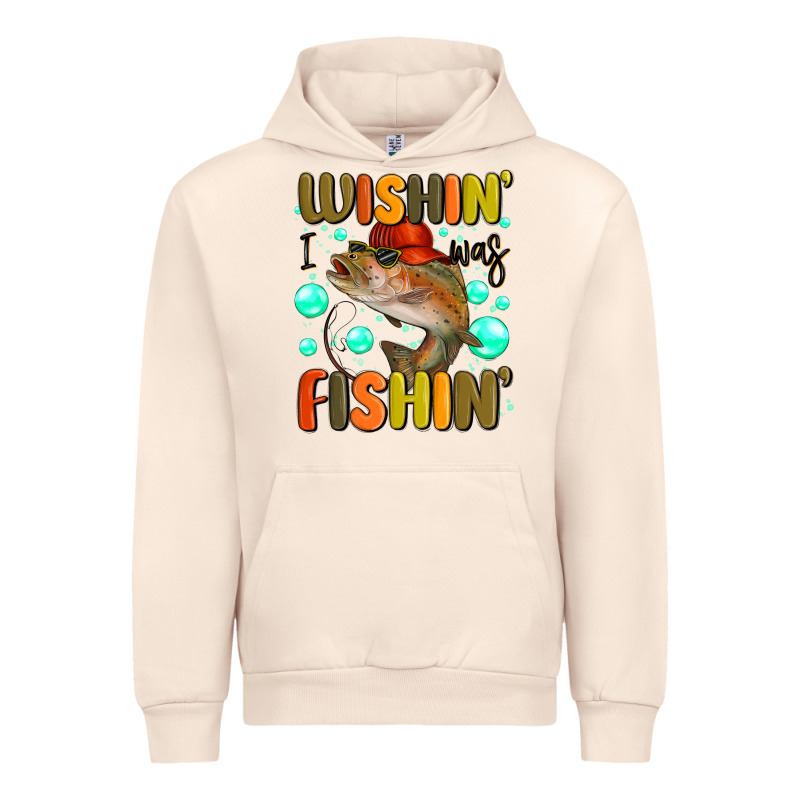 Wishing I Was Fishing Urban Hoodie by MaliasSmallBusiness | Teevron