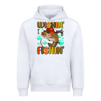 White wishing i was fishing Urban Hoodie - MaliasSmallBusiness