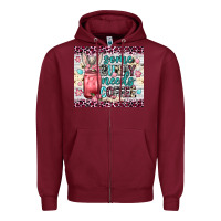 Burgundy Some bunny needs coffee 20oz tumbler Zipper Hoodie - Neo Western