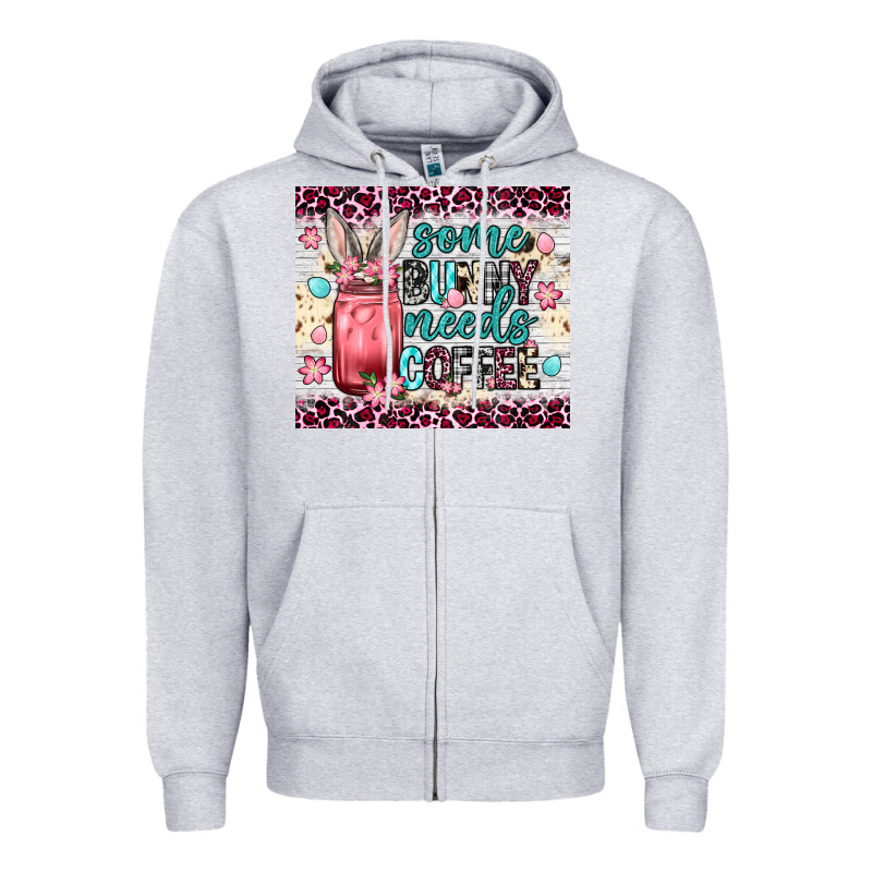 Some Bunny Needs Coffee 20oz Tumbler Zipper Hoodie by Neo Western | Teevron