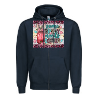 Navy Some bunny needs coffee 20oz tumbler Zipper Hoodie - Neo Western