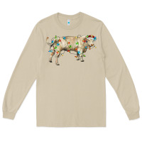 Mushroom Charolais bull with christmas lights Long Sleeve Tee - RanaPortraitStore