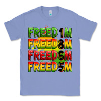 Colony Blue freedom freedom freedom freedom 1865 Classic Tee - Zillion Design Studio