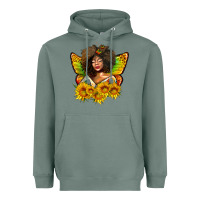 Sage butterfly afro woman juneteenth Heavyweight Hoodie - AdoDesignShop