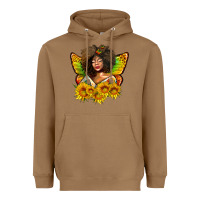 Toasted Coconut butterfly afro woman juneteenth Heavyweight Hoodie - AdoDesignShop