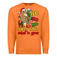 Carrot Christmas ho ho ho holy shit what a year skeleton Premium Sweatshirt - AdoDesignShop